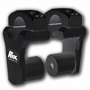 ROX 2'' Pivoting Bar Risers for 1 1/8'' Handlebar - Black